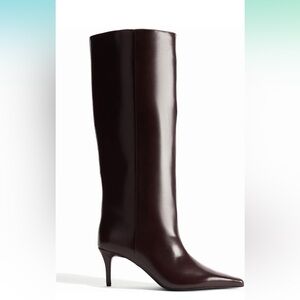 Burgundy Knee-High Women's Boots
